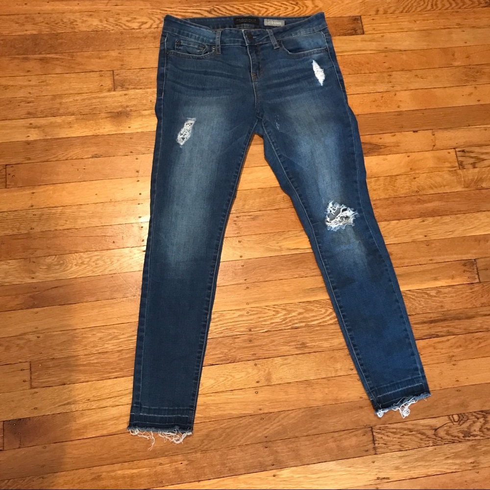 Aeropostale blue distressed jeggings